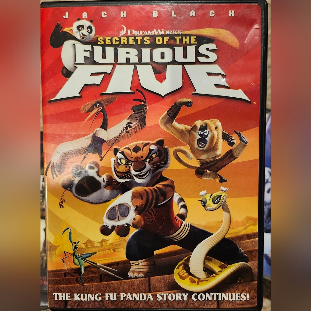 DreamWorks Secrets of the Furious Five DVD - Red and Orange Cover